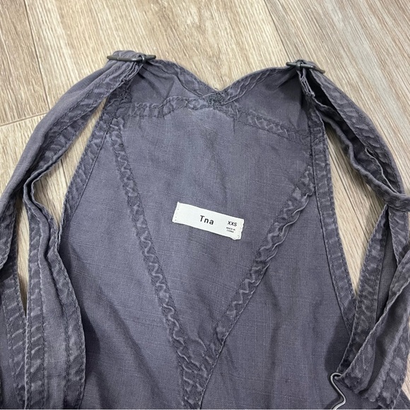Aritzia TNA gray overall shorts Lyocell women’s xxs - Picture 4 of 11